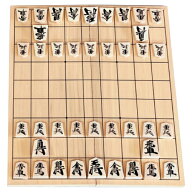 木製駒付 将棋盤セット 博英商会 将棋 初心者 木製 将棋盤 駒付きセット 二つ折れ 大人 子供