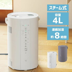 加湿器 スチーム加湿器 EE-DF50 象印 スチーム式 大容量4.0Lタンク 連続加湿8時間 ホワイト グレー