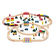 【500円OFFクーポン配布中！5/9 17:00〜5/18 8:59】おもちゃ 電車 街と鉄道あそびデラックスセット100P