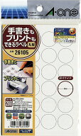 ラベルシール 丸 手書きもプリントもできるラベル丸型（12シート入） 20mm（288片）［26105］エーワン （…
