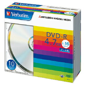 DVD-R メディア データ用（4.7GB）5mmケース （1）10枚 三菱化学