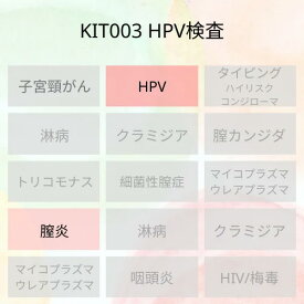 【送料無料】KIT003 アイラボの「HPVハイリスク検査」 【あす楽対応】検査項目：ハイリスクHPV（13種）、膣炎