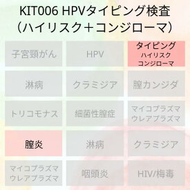 【送料無料】KIT006 アイラボの「HPVタイピング検査（ハイリスク+尖圭コンジローマ）」【あす楽対応】検査項目：コンジローマHPV2種類、ハイリスクHPV13種類のタイピング検査