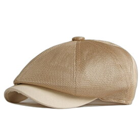 涼しげな ハンチング 帽子 ハンチング キャップ キャスケット 無地 メッシュ 麻風 キャスハンチング ハンチング帽 キャスケット帽 メンズ レディース HUNTING CAP 7002
