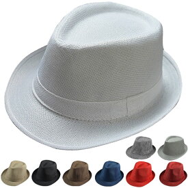 麻 中折れハット 帽子 ヘンプハット 無地 ハット 中折れ帽子 ストローハット ポークパイハット メンズ レディース 帽子 HAT 3510