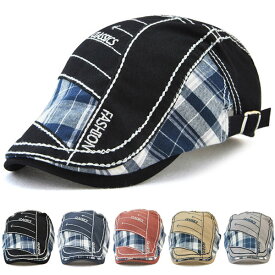 チェーンステッチ ハンチング コットン 帽子 やり 刺しゅう キャップ 綿 パッチワーク ハンチング帽 キャスケット メンズ(男性用) レディース(女性用) HUNTING CAP 7106