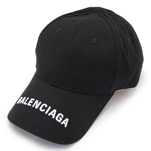 バレンシアガ キャップ 531588 410B2 1077 クラシック ベースボールキャップ 帽子 ブラック 黒 BALENCIAGA HAT  LOGO VISOR CAP | Ｉ　ＬＯＶＥ　ＢＲＡＮＤ