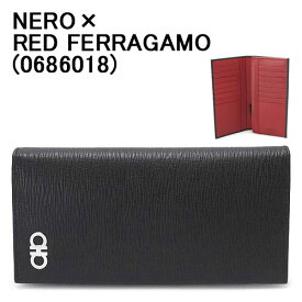 フェラガモ 長財布 メンズ 66A069 二つ折りフラップ かぶせ蓋 ダブル ガンチーニ レザー Salvatore Ferragamo