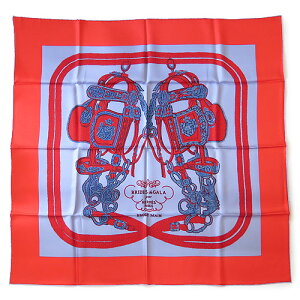 エルメス スカーフ レディース 002626S 17 カレツイル 大判スカーフ ストール ショール 正方形 馬具柄 シルク ルージュ+ラヴァンド+ブルー HERMES CARRE TWILL BRIDES DE GARA BRODE