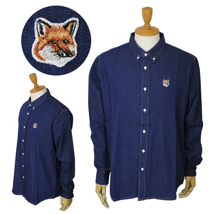 楽天市場】メゾンキツネ シャツ 長袖 メンズ LM00401WW0084 P470  