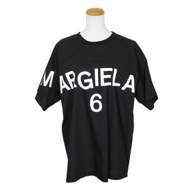 エムエムシックス メゾンマルジェラ Tシャツ S52NC0280 S47294 900 半袖 クルーネック オーバーサイズ ロゴ ブラック 黒 MM6 Maison Margiela [SDTM]