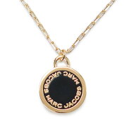 【メール便対応】マークジェイコブスネックレスMARCJACOBSペンダントLOGODISCENAMELブラック×ゴールドM0008546062/BLACK×ORO【ILOVEBRAND/楽天】【RCP】