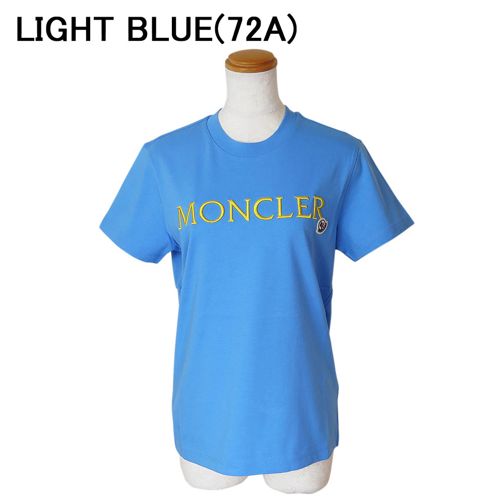 モンクレール Tシャツ レディース 8C00009 829HP 半袖 クルーネック 刺繍 ロゴ コットン MONCLER T-SHIRT  【2023年春夏新作】 | Ｉ　ＬＯＶＥ　ＢＲＡＮＤ
