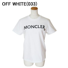モンクレール Tシャツ 半袖 レディース 8C00009 829HP トップス クルーネック 刺繍 ロゴ MONCLER