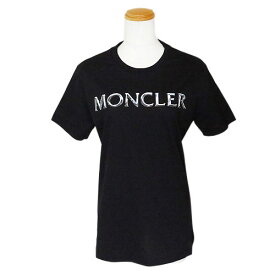 モンクレール Tシャツ レディース 8C00015 829ET 999 半袖 クルーネック ロゴ ブラック 黒 MONCLER MAGLIA T-SHIRT