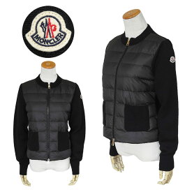 モンクレール カーディガン レディース ダウンジャケット アウター ニット ブラック 黒 9B00036 M1131 999 MONCLER 【2025年秋冬新作】