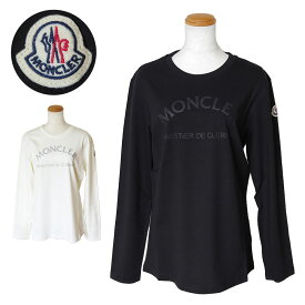 モンクレール Tシャツ 長袖 レディース 8D00003 829HP トップス ロングスリーブ クルーネック グリッターロゴ MONCLER 【2023年秋冬新作】