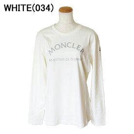 モンクレール Tシャツ 長袖 レディース 8D00003 829HP トップス ロングスリーブ クルーネック グリッターロゴ MONCLER