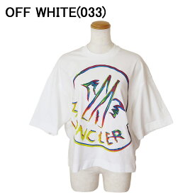 モンクレール Tシャツ 半袖 五分袖 レディース 8C00026 899SP トップス クルーネック 水彩 ロゴ MONCLER