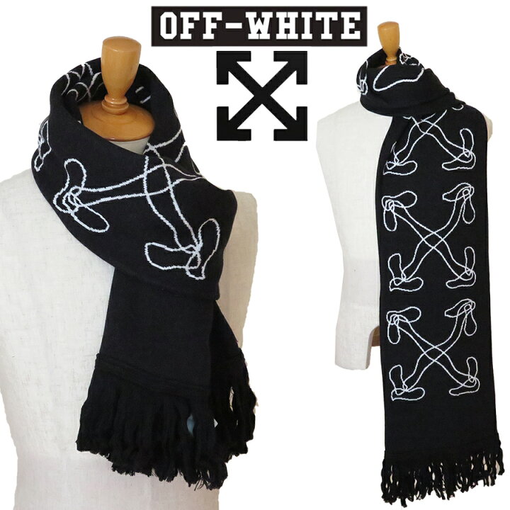 OFF-WHITE™ | マフラー＆スカーフ ブラック メンズ | YOOX｜マフラー 