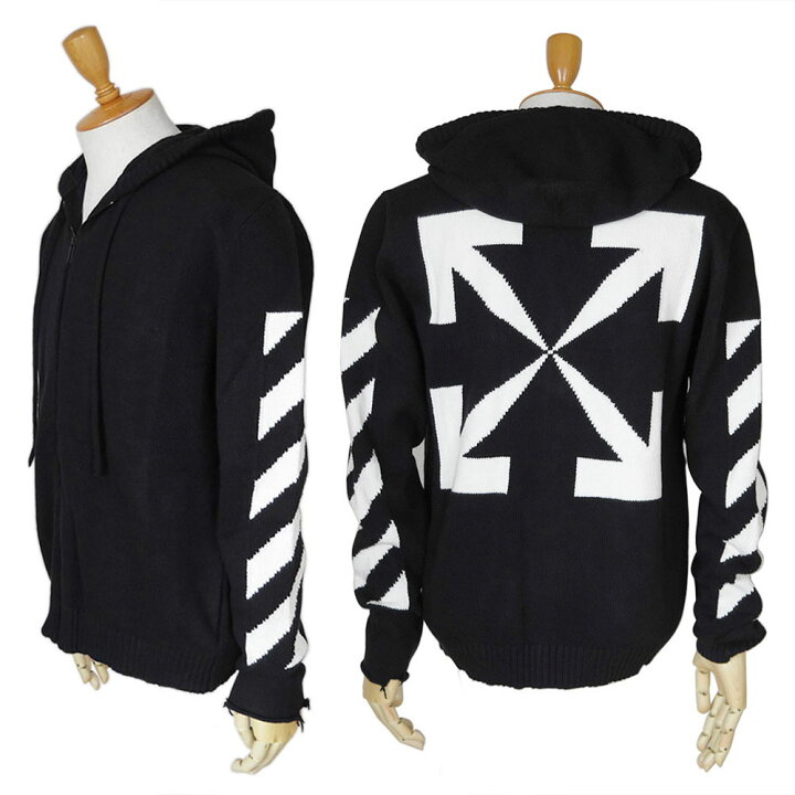 楽天市場】オフホワイト ニット パーカー メンズ OMHA080C99KNI001  