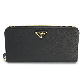 プラダ 長財布 サフィアーノ トライアングル ジップ アラウンド ラウンドファスナー レザー ブラック 黒 1ML506 QHH F0002 PRADA