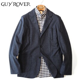 【40%OFF・新品・M】GUY ROVER（ギローバー）コットンジャージーメランジ シングル2Bシャツジャケット ネイビー GR113-522806