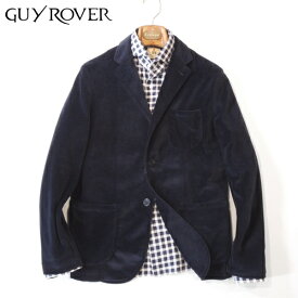 【40%OFF・新品・M】GUY ROVER（ギローバー）コットンベロアソリッド シングル2Bシャツジャケット ネイビー GR110J-590505