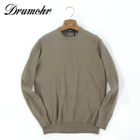 【定価3.3万・新品・48】Drumohr（ドルモア）リネンポリエステル クルーネックニット カーキ D1LN103T【50％OFF】