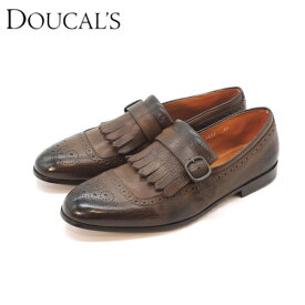 【定価7.1万・新品・40,41,42】DOUCAL'S（ドゥカルス）1622UF7E カーフレザー キルトローファー コニャックブラウン【60％OFF】