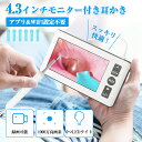 【期間セール★アプリ不要】耳かき ライト カメラ 高画質 モニター付き 耳かき 子供用 お年寄り イヤースコープ led ライト 耳かき 痛くない 子供 耳掃除 見ながら こども 耳掻き ごっそり 耳かき みみかき 光る 耳スコープ 3.5mm 極細レンズ 録画 4.3インチ大画面