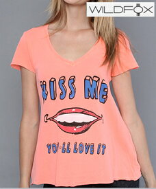 Wildfox ワイルドフォックス レディース Tシャツ The Youll Love It V-Neck Vネック 半袖 　正規品取扱店舗