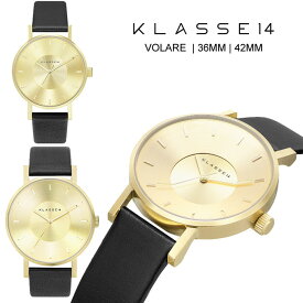クラス14 KLASSE14 保証あり 腕時計 36mm 42mm MARIO NOBILE VOLARE 時計 レディース メンズ ユニセックス ブラック 黒 ゴールド レザー 革ベルト VO14GD001W VO14GD001M 　正規品取扱店舗