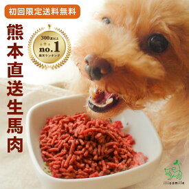 犬 馬肉 送料無料 熊本直送 犬用生馬肉 パラパラミンチ 300g×3袋 ペット 馬肉 犬 犬用 冷凍ミンチ 生肉 生食 ローフード 犬 健康 ドッグフード シニア 無添加 子犬 柴犬 イリオスマイル ペットフード 挽肉 冷凍 国産 おやつ 低カロリー