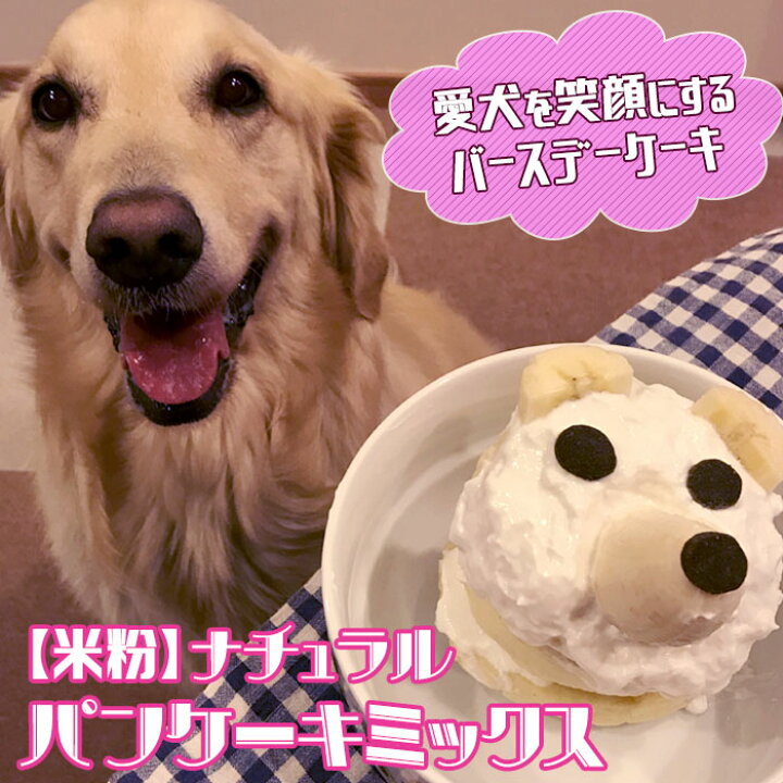 楽天市場 犬用 米粉 ナチュラルパンケーキミックス 150g 犬 ケーキ 犬 ケーキ 誕生日 犬 ケーキ 似顔絵 バースデーケーキ クリスマスケーキ ハロウィン 手作りケーキ 手作りおやつ 手作りごはん 時短 イリオスマイル 犬用自然派おやつ専門店iliosmile