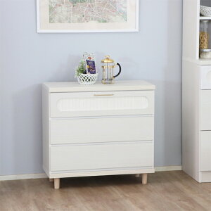 【シロカ 75チェスト WH】衣装ケース ホワイト シェルフ 引き出し 衣服収納 リビング 寝室 おしゃれ シンプル 白 清涼感 かわいい