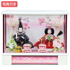 ◆特典付き×24%OFF【展示現品】 雛人形 ひな人形 衣裳着人形 ケース飾り 親王飾り 送料無料 桃の節句 ひな祭り お雛様/映え 【141S23】 小型 小さめ 小さい 白 ホワイト おしゃれなコンパクトケース飾り【数量限定】