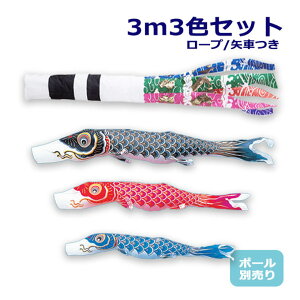 2025年度 新作 日本製 こいのぼり ワタナベ鯉のぼり 大型セット 金寿鯉 スパン飛龍吹流し 3m6点セット 鯉3色 ポール別売 庭用 鯉のぼり 錦鯉 家紋/名入れ可能