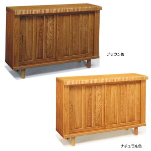 靴箱 下駄箱 シューズボックス 靴入れ 靴収納 玄関収納 和風 秋月 1200L NA/BR 22足収納可能