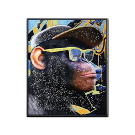 アートパネル ウォールインテリア アートフレーム 絵 写真 絵画 壁 装飾 額入り サル 猿 チンパンジー ポップ MCモンキー クリスタルアートパネル