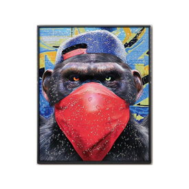 アートパネル ウォールインテリア アートフレーム 絵 写真 絵画 壁 装飾 額入り サル 猿 チンパンジー ポップ RPモンキー クリスタルアートパネル