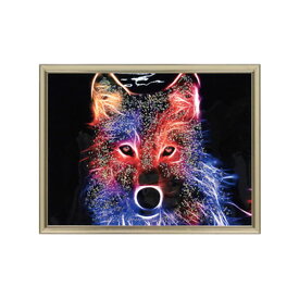 アートパネル ウォールインテリア アートフレーム 絵 写真 絵画 壁 装飾 額入り オオカミ 狼 動物 アニマル 幻想的 テリー クリスタルアートパネル