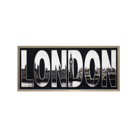 アートパネル ウォールインテリア アートフレーム 絵 写真 絵画 壁 装飾 額入り LONDON モノクロ モノトーン 白黒 ロンドン クリスタルピクチャー