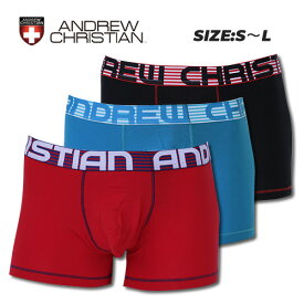 【 送料無料 】ANDREW CHRISTIAN アンドリュークリスチャン ボクサーパンツ Cotton Boxer メンズ パンツ 下着 肌着 ボクサーブリーフ おしゃれ かっこいい ストレッチ 綿 コットン POP SEXY 前閉じ プレゼント ギフト 贈り物 セクシー COOL ローライズ 父の日 贈り物 92742