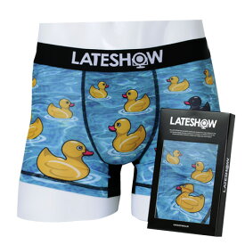 送料無料 LATESHOW レイトショー ボクサーパンツ 【 アヒルちゃん 】 メンズ パンツ 下着 肌着 ボクサーブリーフ おしゃれ カラフル あひる アヒル 前閉じ GAL 贈り物 プレゼント ギフト セクシー 箱入り ギフトボックス アンダーウェア 父の日贈り物 m l 18553400