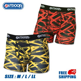 SALE50%off 送料無料 OUTDOOR PRODUCTS アウトドア プロダクツ テープ柄 前開き ボクサーパンツ 紳士 メンズ パンツ 下着 肌着 前開きボクサーブリーフ おしゃれ テープ柄 テープロゴプリント ストレッチ ブラック レッド 赤パンツ 父の日 M L LL