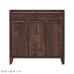 幅90 国産 無垢 木製 桐 キャビネット 電話台 リビング 引き出し 収納棚【レガシー 90スリムキャビネット ウォールナット/レッドオーク】