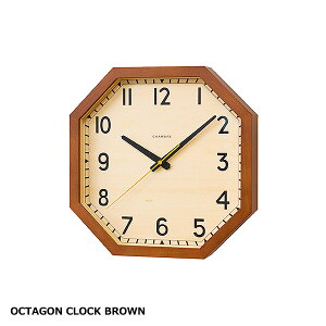yOCTAGON CLOCKz IN^SNbN CH-054BR BROWN Ǌ|v INTERZERO