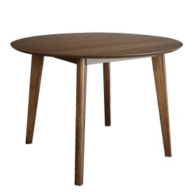 円形ダイニングテーブル 円形食卓テーブル【ラウンドダイニング】105丸サイズ 天然木ウォールナット仕様