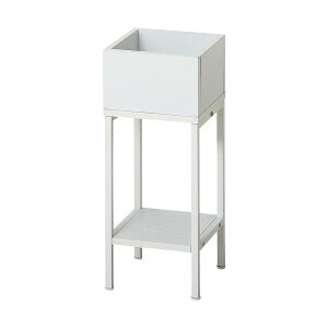 【プランタースタンド棚付 ロー (白木目)(23428)】おしゃれ かわいい シンプル すき間収納 シェルフ 花台 インテリア 観葉植物 室内